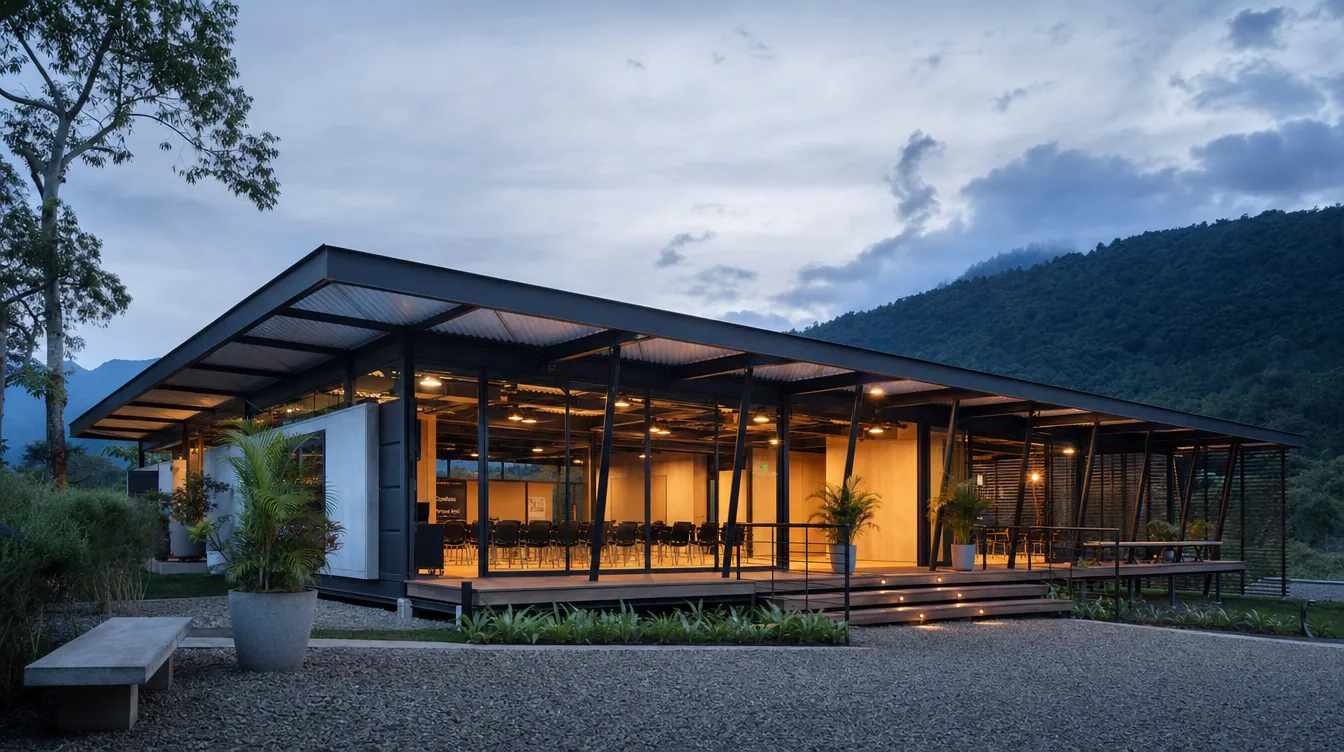 Aula modular en estructura metálica — aulas en metal y colegios modulares en Colombia