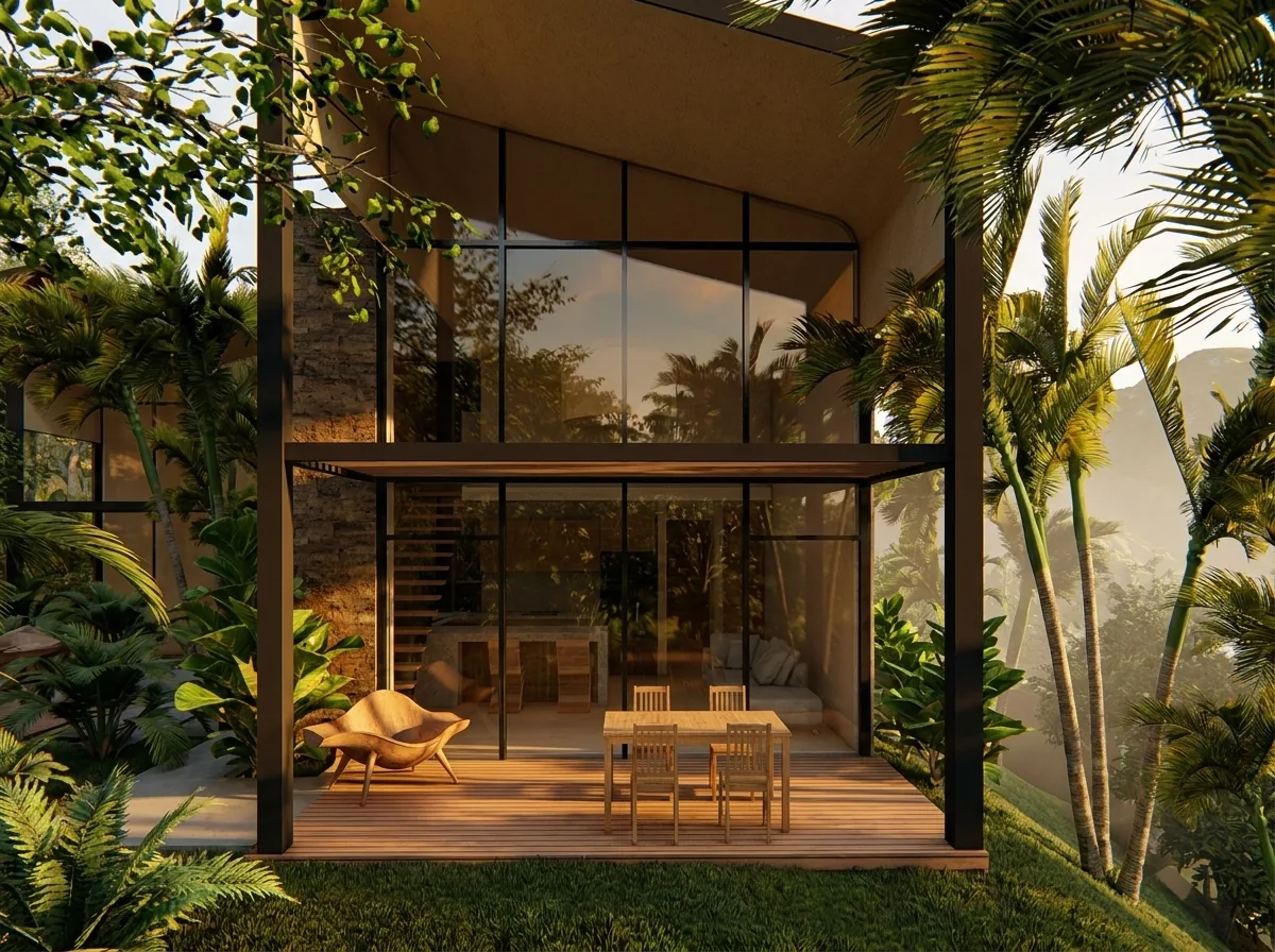 Casa en metal de 100 m² — casa prefabricada y modular en estructura metálica en Colombia