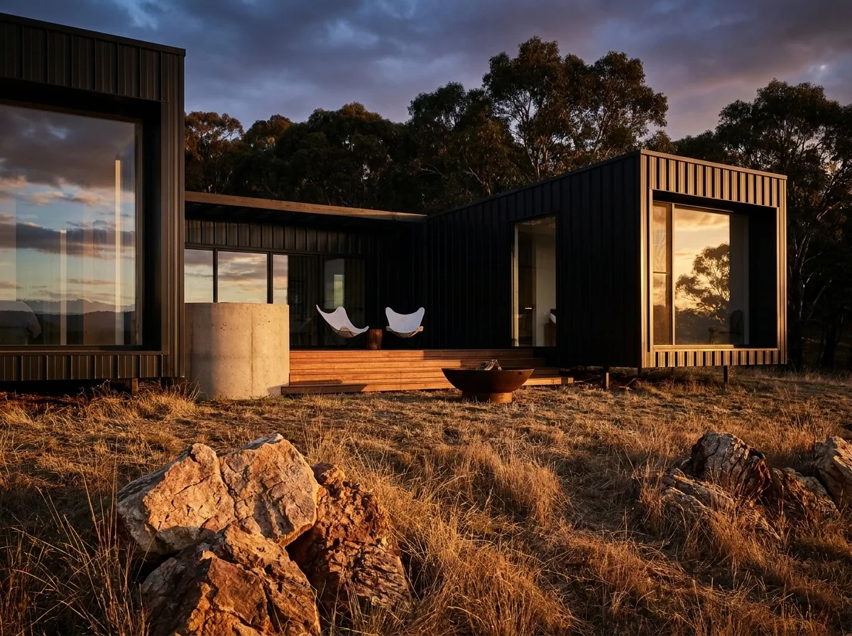 Casa en metal de 132 m² — casa prefabricada y modular en estructura metálica en Colombia