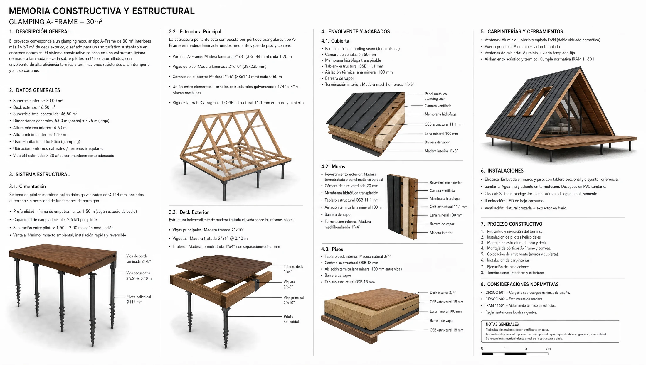 Memoria estructural de glamping en metal certificada NSR-10