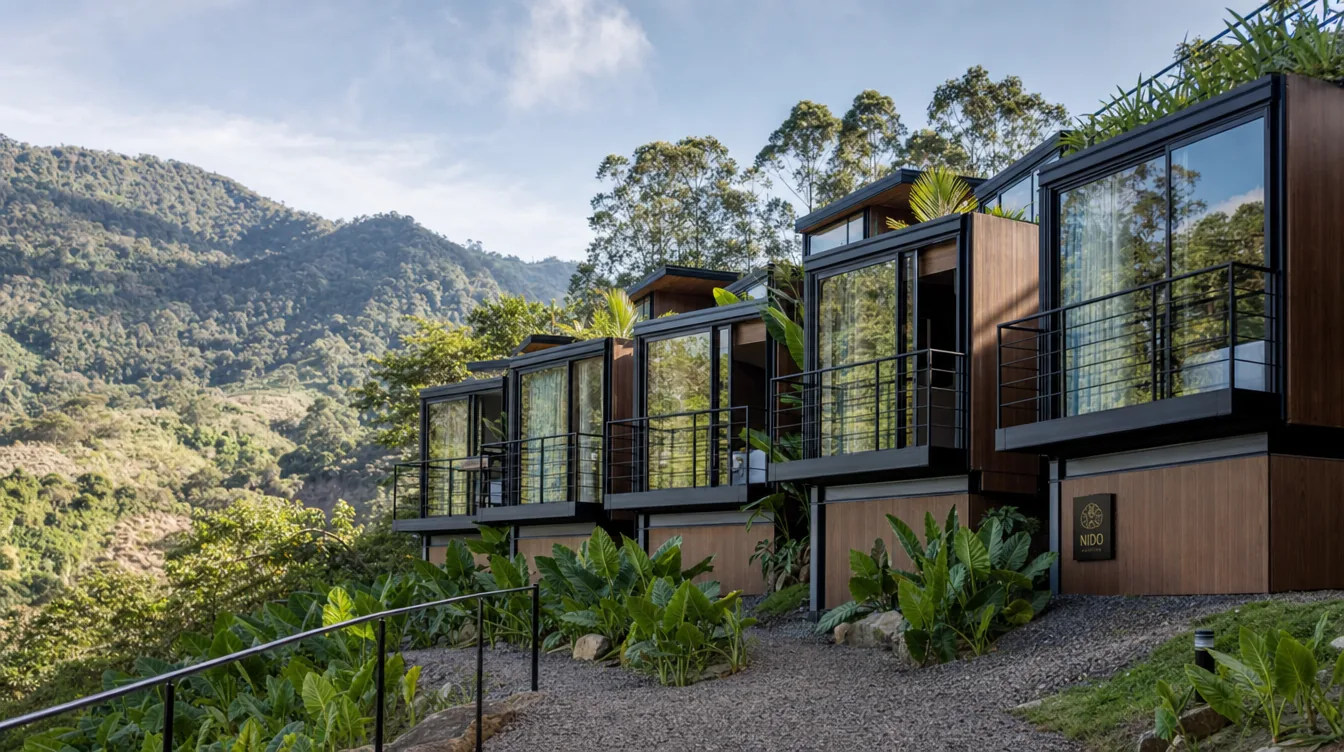 Hotel modular en estructura metálica — hoteles y ecohoteles prefabricados en Colombia