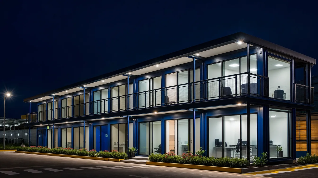 Oficina modular en estructura metálica — oficinas prefabricadas en Colombia