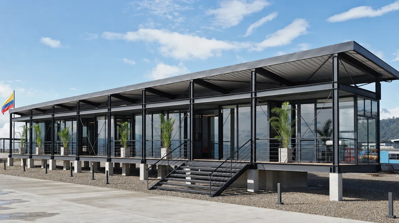Oficina modular en estructura metálica — oficinas prefabricadas en Colombia