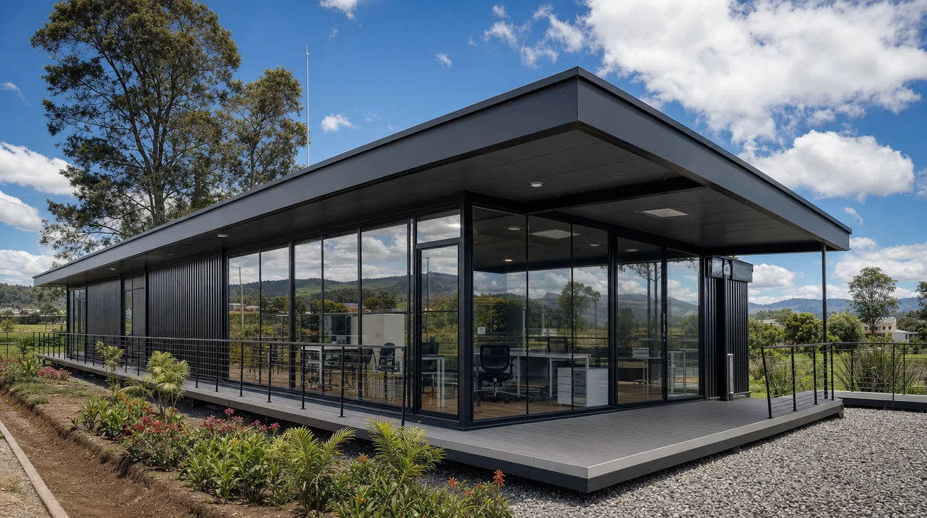 Oficina modular en estructura metálica — oficinas prefabricadas en Colombia