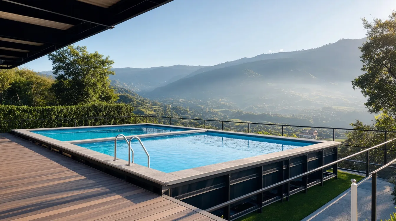 Piscina modular prefabricada en estructura metálica — piscinas modulares en Colombia