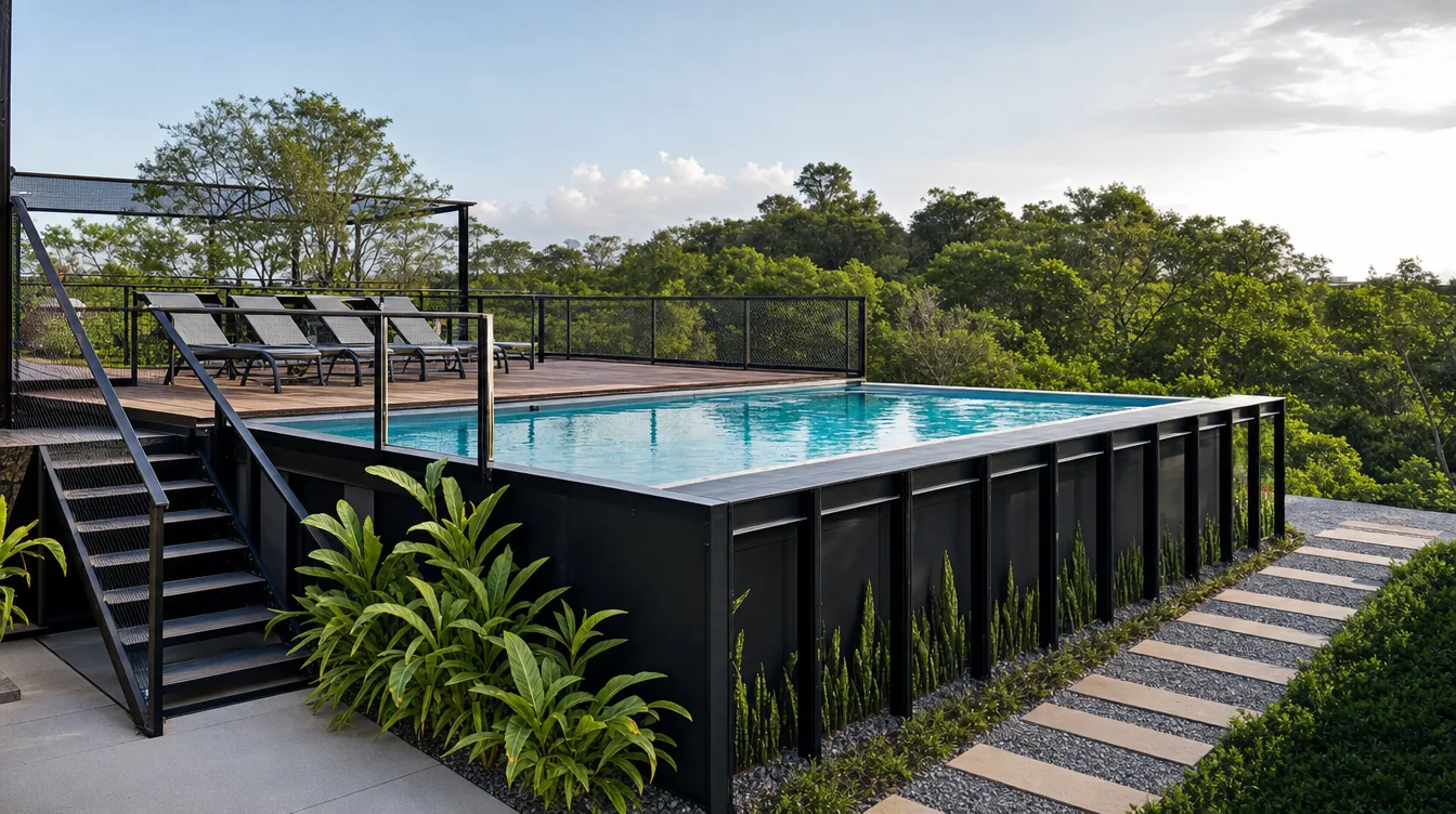 Piscina modular prefabricada en estructura metálica — piscinas modulares en Colombia