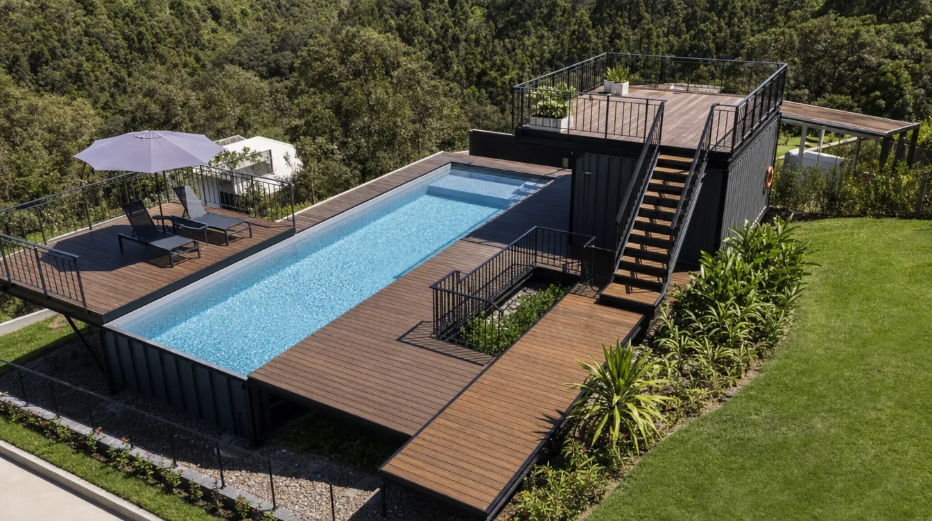 Piscina modular prefabricada en estructura metálica — piscinas modulares en Colombia