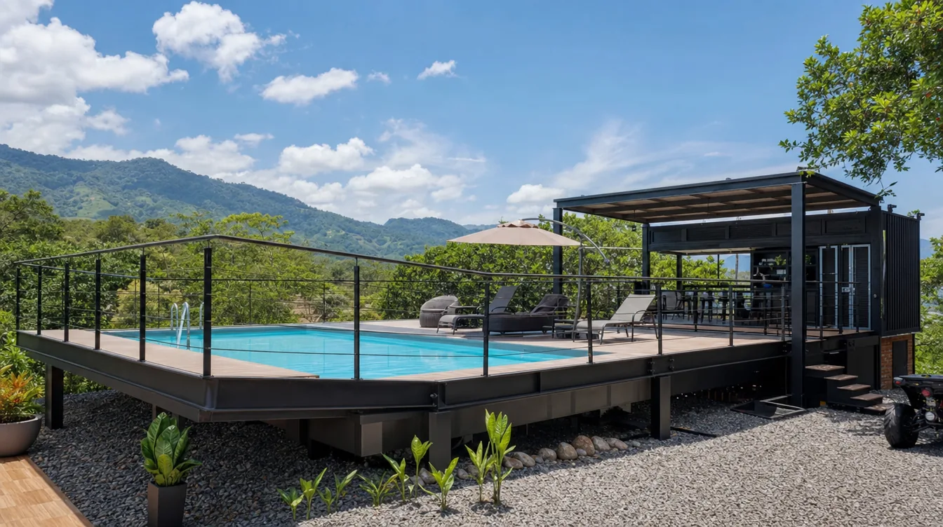 Piscina modular prefabricada en estructura metálica — piscinas modulares en Colombia