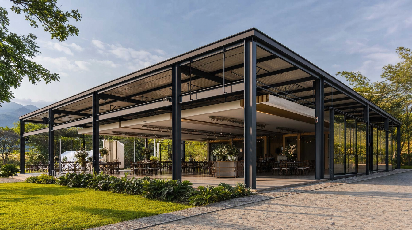 Salon de eventos en construccion en Cota