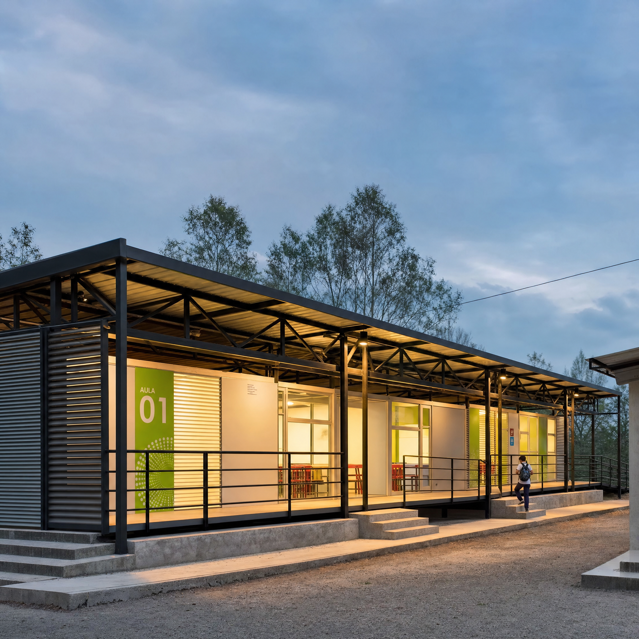 Aula modular en construccion en Ibague